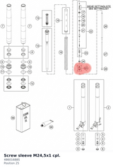 Diagram preview: Screw sleeve M24,5x1 cpl. (48601688S)