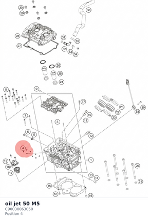 Diagram preview: oil jet 50 M5 (C90030063050)