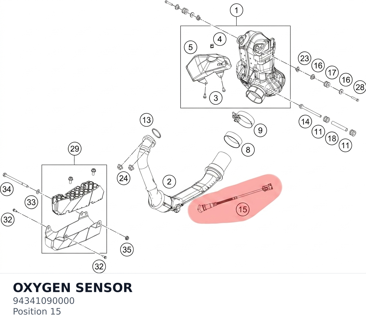 Diagram preview: OXYGEN SENSOR (94341090000)