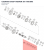 Diagram preview: COUNTER SHAFT REPAIR KIT 790/890 (63533010010)