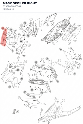 Diagram preview: MASK SPOILER RIGHT (6130800400028A)