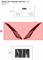 Diagram preview: DECAL SET SPOILER 300 EXC ´17 (79008155003)