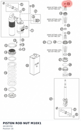 Diagram preview: PISTON ROD NUT M10X1 (46180356)
