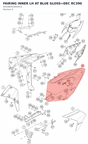 Diagram preview: FAIRING INNER LH AT BLUE GLOSS+DEC RC390 (94508041000HCA)