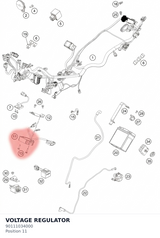 Diagram preview: VOLTAGE REGULATOR (90111034000)