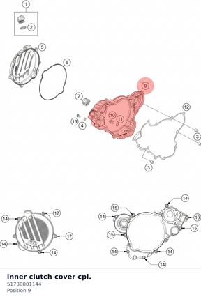 Diagram preview: inner clutch cover cpl. (51730001144)