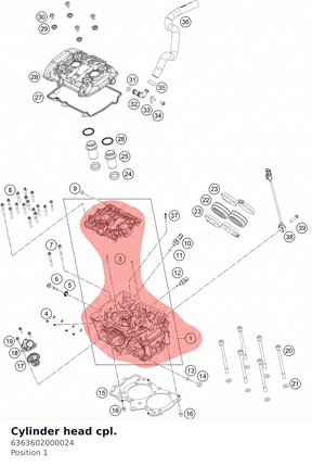 Diagram preview: Cylinder head cpl. (6363602000024)