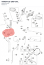 Diagram preview: THROTTLE GRIP CPL. (69002010200)