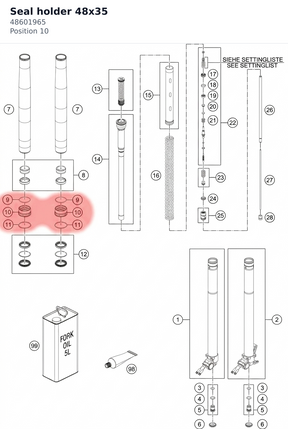 Diagram preview: Seal holder 48x35 (48601965)
