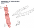 Diagram preview: Monoshock KTM 125 SX 2023 (A460C401W408000)
