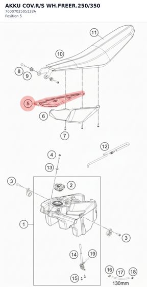 Diagram preview: AKKU COV.R/S WH.FREER.250/350 (7000702505128A)