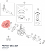 Diagram preview: PRIMARY GEAR 31T (79432023231)