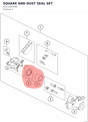 Diagram preview: SQUARE AND DUST SEAL SET (64113081000)