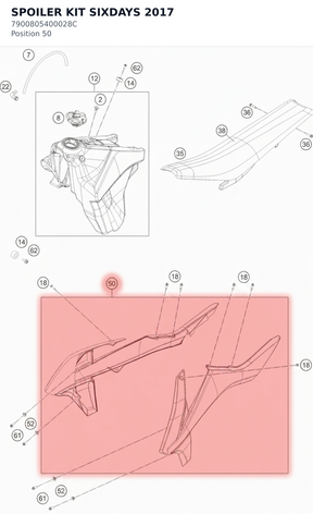 Diagram preview: SPOILER KIT SIXDAYS 2017 (7900805400028C)
