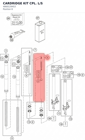 Diagram preview: CARDRIDGE KIT CPL. L/S (48601294S3)