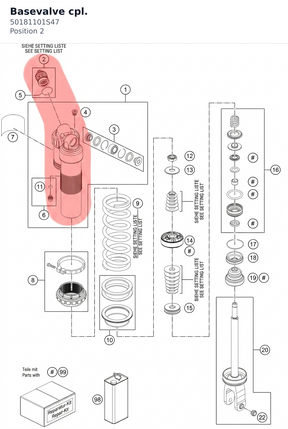 Diagram preview: Basevalve cpl. (50181101S47)