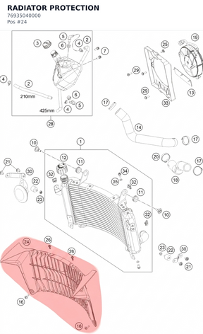 Diagram preview: RADIATOR PROTECTION (76935040000)