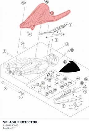 Diagram preview: SPLASH PROTECTOR (61304050000)