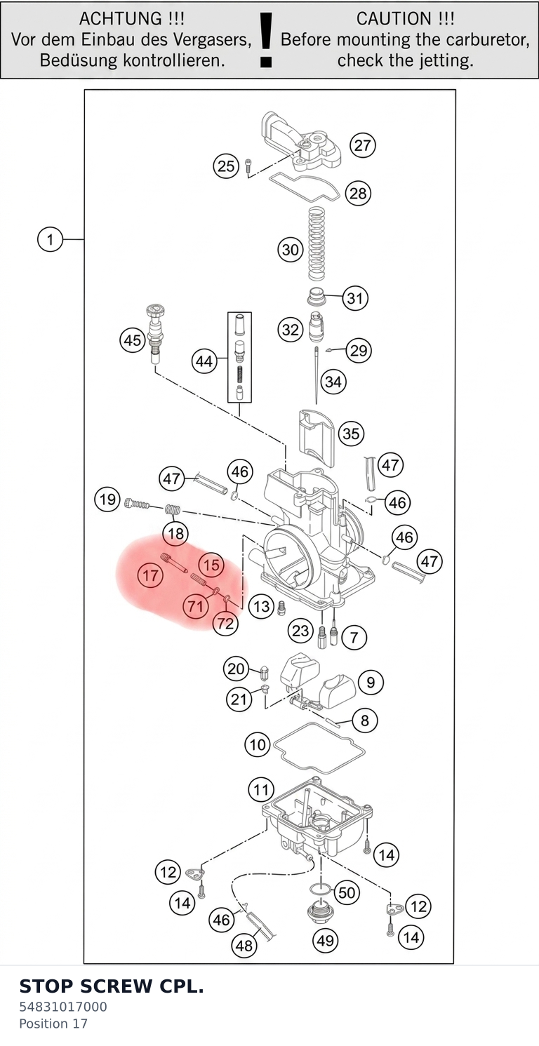 Diagram preview: STOP SCREW CPL. (54831017000)