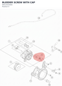 Diagram preview: BLEEDER SCREW WITH CAP (69013020000)