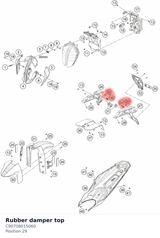 Diagram preview: Rubber damper top (C90708015060)
