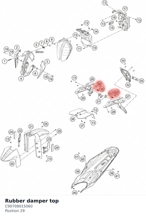 Diagram preview: Rubber damper top (C90708015060)
