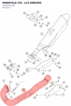 Diagram preview: MANIFOLD CPL. LC4 ENDURO (76505007100)