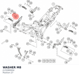 Diagram preview: WASHER M8 (J125080004)