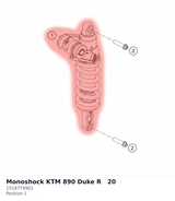 Diagram preview: Monoshock KTM 890 Duke R   20 (15187T4901)