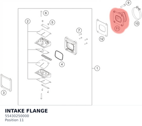 Diagram preview: INTAKE FLANGE (55430250000)