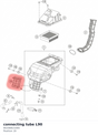 Diagram preview: connecting tube L90 (90206821000)