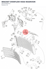 Diagram preview: BRACKET OVERFLOW HOSE RESERVOIR (A61035065010)