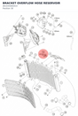 Diagram preview: BRACKET OVERFLOW HOSE RESERVOIR (A61035065010)