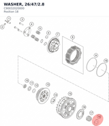 Diagram preview: WASHER, 26/47/2.8 (C90032020000)