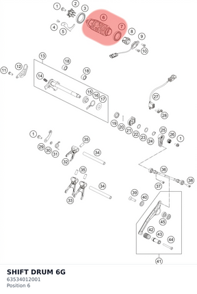 Diagram preview: SHIFT DRUM 6G (63534012001)