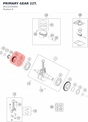 Diagram preview: PRIMARY GEAR 22T. (90132024000)