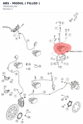 Diagram preview: ABS - MODUL ( FILLED ) (76042031144)