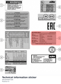 Diagram preview: Technical information sticker (A61003097100)