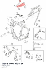 Diagram preview: ENGINE BRACE RIGHT    17 (55403014000)
