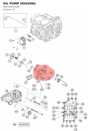 Diagram preview: OIL PUMP HOUSING (A64038012000)