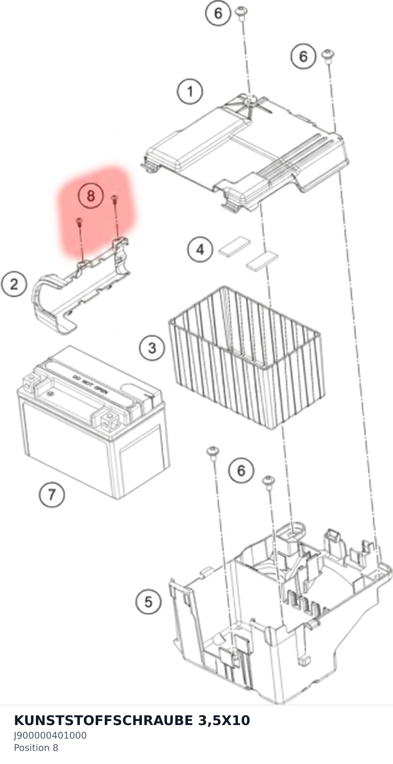 Diagram preview: KUNSTSTOFFSCHRAUBE 3,5X10 (J900000401000)