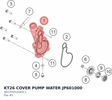 Diagram preview: KT26 COVER PUMP WATER JP601000 (96235052000C1)