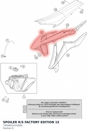 Diagram preview: SPOILER R/S FACTORY EDITION 15 (79008051033EBA)