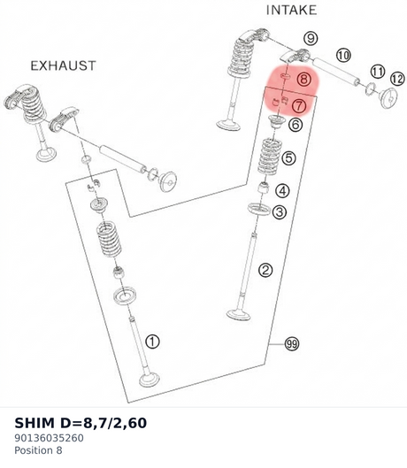 Diagram preview: SHIM D=8,7/2,60 (90136035260)