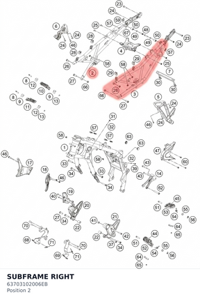Diagram preview: SUBFRAME RIGHT (63703102006EB)