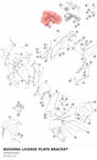 Diagram preview: BUSHING LICENSE PLATE BRACKET (69008020000)