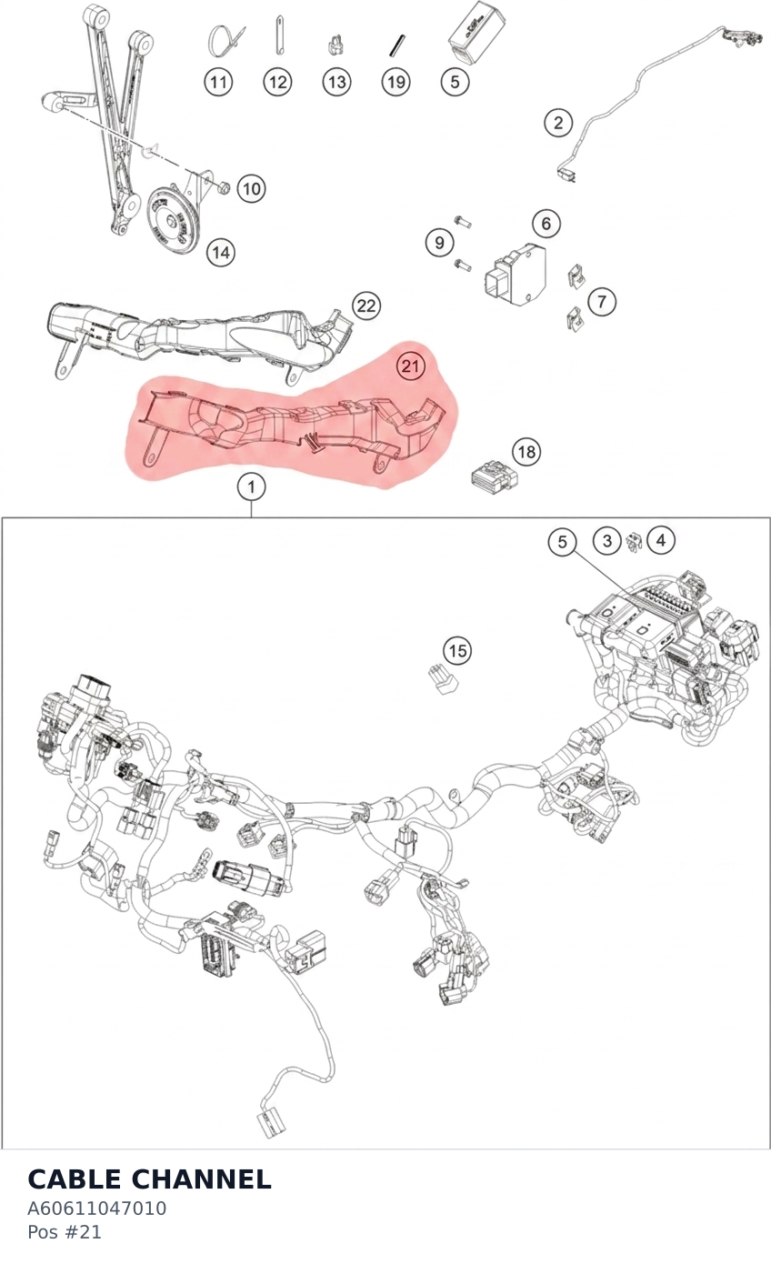 Diagram preview: CABLE CHANNEL (A60611047010)