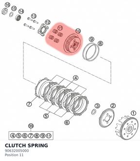 Diagram preview: CLUTCH SPRING (90632005000)