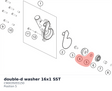 Diagram preview: double-d washer 16x1 SST (C90035055150)