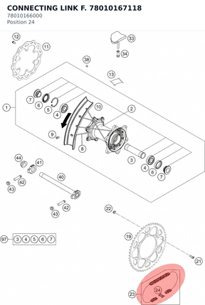 Diagram preview: CONNECTING LINK F. 78010167118 (78010166000)